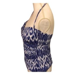 Tommy Bahama size 12 purple violet large Tankini swimwear bluish purple & white
